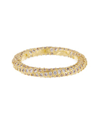 Pave Twisted Ring- Gold View 1