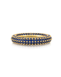 Pave Amalfi Ring- Blue Sapphire- Gold