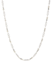 Pearl Infinity Necklace- Silver View 1