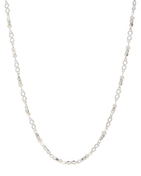 Pearl Infinity Necklace- Silver