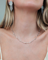 Pearl Infinity Necklace- Silver View 2