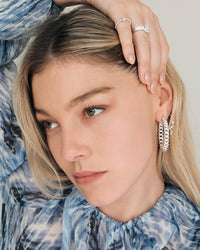 Pave Punk Stud Ring- Silver View 4