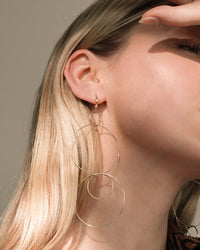 Whisper Wire Hoops- Gold View 3