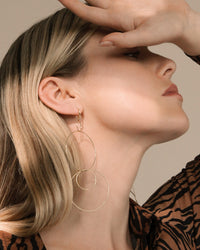 Whisper Wire Hoops- Gold View 4