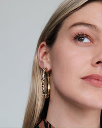 Starlight Charm Hoops- Gold View 4