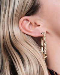 Starlight Charm Hoops- Gold View 2