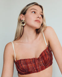 Dree Studded Statement Hoops- Gold View 5