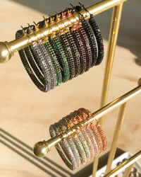 Pave Amalfi Hoops- Gold- Jet View 7
