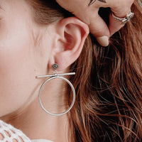 The Moroccan Stud Statement Hoops- Gold View 2
