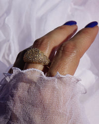 Pave Signet Ring- Gold View 2