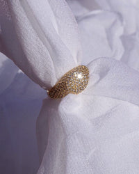 Pave Signet Ring- Gold View 5