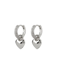 Puffy Heart Huggies- Silver (Ships Late April) View 1