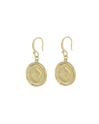 Punk Stud Hook Earrings- Gold