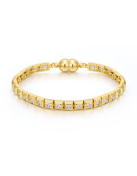 Pyramid Stud Tennis Bracelet- Gold