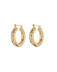 Quilted Baby Amalfi Hoops- Gold