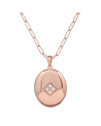 Diamond Pendant Necklace- Rose Gold