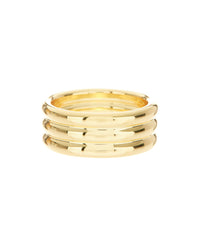 Ridged Band Ring- Gold