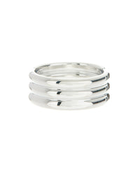 Ridged Band Ring- Silver