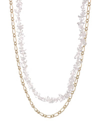 Rock Candy Necklace Duo- Gold View 1