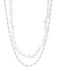 Rock Candy Necklace Duo- Silver View 1
