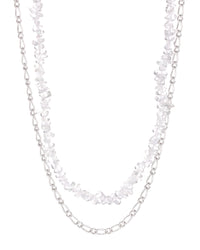 Rock Candy Necklace Duo- Silver