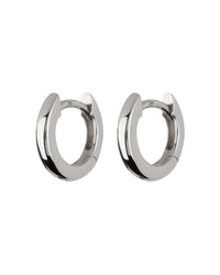 Sicily Huggies- Solid 14K White Gold