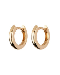 Sicily Huggies- Solid 14K Yellow Gold