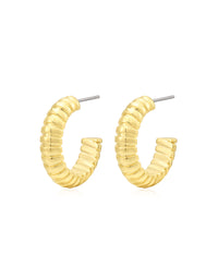 Snake Chain Hoops- Gold