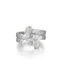 Snake Chain Wrap Ring- Silver View 1