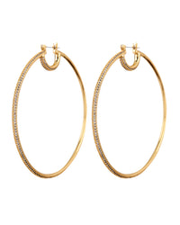 Stardust Pave Hoops- Gold View 1