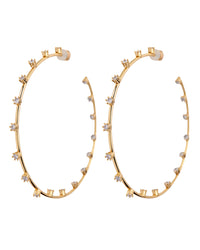 Stardust Statement Hoops- Gold View 1