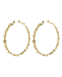 Starlight Charm Hoops- Gold View 1