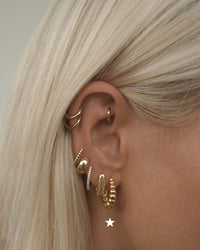 Beaded Bella Huggies (20mm)- Gold View 2