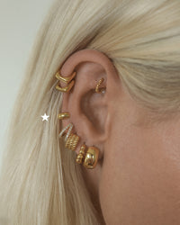Mini Mirabella Huggies (9mm)- Gold View 2