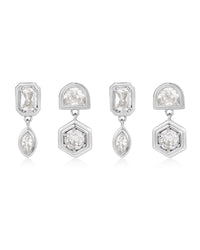 Stellar Bezel Studs Set- Silver