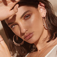 Maraca Shaker Statement Hoops- Silver View 2