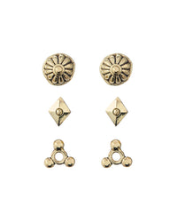 Marrakech Studs Set- Gold View 1