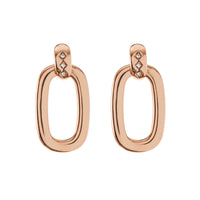 Baby Evil Eye Door Knocker Hoops- Rose Gold View 1