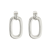 Baby Evil Eye Door Knocker Hoops- Silver View 1