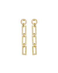 Mini Chain Link Studs- Gold View 1
