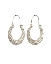 Pave Martina Hoops- Silver View 1