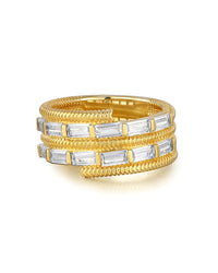 The Baguette Coil Ring- Gold View 1