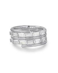 The Baguette Coil Ring- Silver