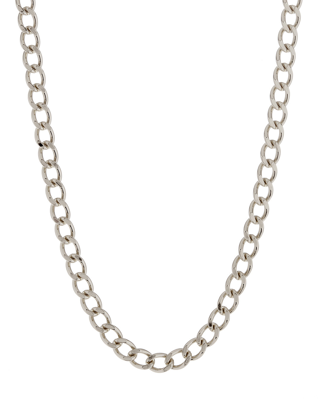 The Classique Curb Chain (8mm)- Silver | Luv Aj