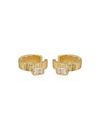 The Francois Ridged Ear Cuff- Gold