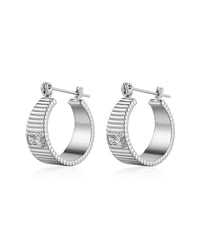 The Francois Ridged Hoops- Silver