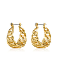 The Louis Chain Hoops- Gold View 1