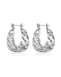The Louis Chain Hoops- Silver View 1