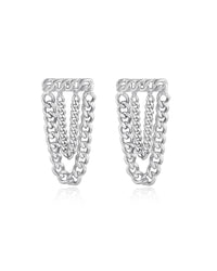 The Louis Chain Studs- Silver View 1