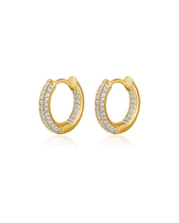 The Reversible Mini Amalfi Hoops- Gold (Ships Mid December) View 1